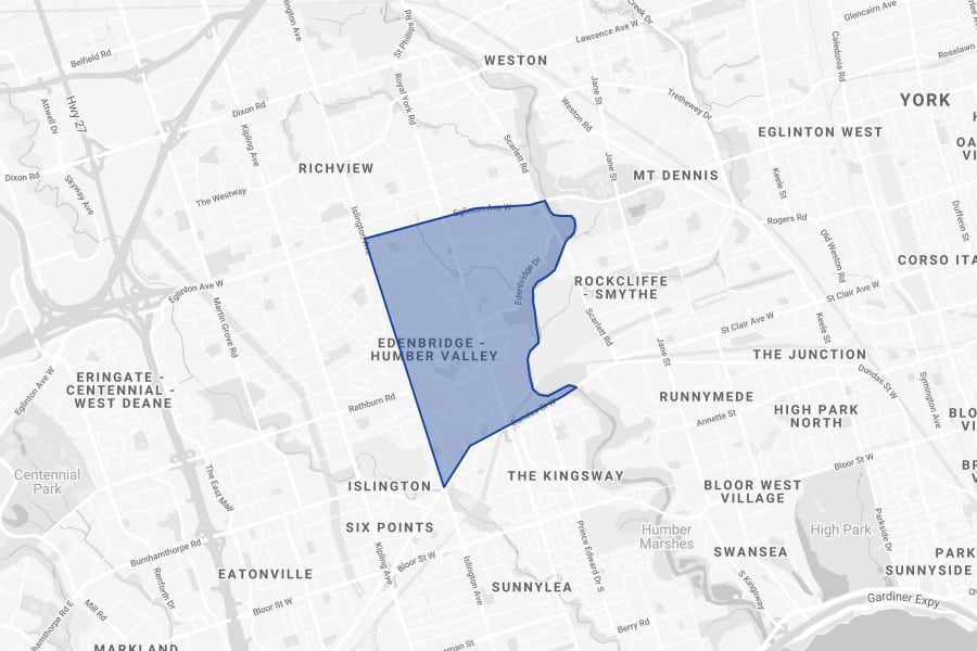 Map of Edenbridge-Humber Valley